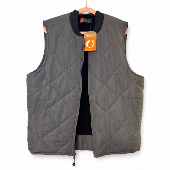 NWT Large The American Outdoorsman Men’s Gray Vest Fleece Lined - Picture 1 of 5